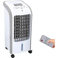 JUNG TVE25 Mobiles Klimagerät mit Wasserkühlung, leise, inkl. Fernbedienung + Timer, Kühlender Ventilator ohne Abluftschlauch, für Zimmer, kompaktes