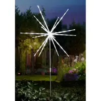 Linder Exclusiv GmbH LED Polarstern Gartenstecker Lichterkette Erdungsstift 70 LEDS Batterie Timer