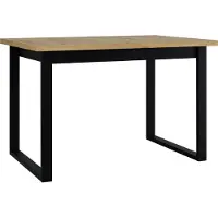 Mirjan 24 Tisch Ikon 3S, Esszimmer Tisch, Kollektion (Farbe: Artisan Eiche, Schwarz Metall)