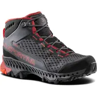La Sportiva Stream Woman GTX, Mountain Hiking, Woman, Shoes, Mid Cut, G00R22 Carbon/Cherry Tomato, 42 -