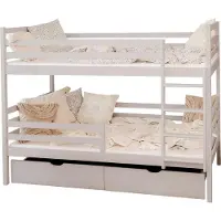 Mirjan 24 Etagenbett mit Stauraum Nemo, Jugendbett mit Bettschubladen, Stilvoll Hochbett, Holzkonstruktion (Farbe: Cashmere, Größe: 90x190)