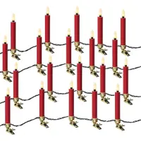 MARELIDA LED Kerzenlichterkette - 20 Christbaumkerzen - Weihnachtsbaumlichterkette - L: 9,5m - Innen/Außen