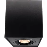 Deko-light Deckenspot Bengala eckig, schwarz, Alu, GU10, schwenkbar Bengala, dimmbar, schwarz, für Wohn- / Esszimmer, Aluminium, Modern, Strahler