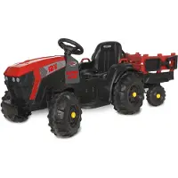 Jamara Ride-on Traktor Super Load mit Anhänger rot 12V