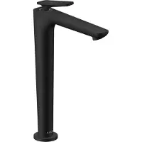 Hansgrohe AXOR Citterio C Einhebel-Waschtischmischer 250 mit CoolStart mit Ablaufgarnitur - Cubic cut, Mattschwarz