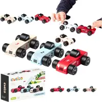 Cubika Ein Set Holzsportwagen Für Autorennen