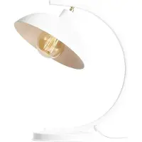 Licht-Erlebnisse Nachttischlampe Metall E27 40 cm Weiß Tischleuchte