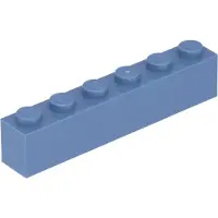 LEGO 100 Stück 3009 Stein Brick 1x6 Part Basic Steine 100 Sandblau