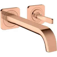Hansgrohe AXOR Citterio E Einhebel-Waschtischmischer Unterputzmodell mit Rosetten für Wandmontage, 36106300, Farbe: Polished Red Gold