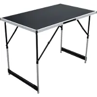 Linder Exclusiv GmbH Linder Exclusiv MC330879 – Aluminium Campingtisch Multifunktionstisch höhenverstellbar, faltbar 100x60 cm, stabil & wetterfest, bis 4 Personen