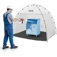 Vevor tragbares Lackierkabinenzelt (233x172x190 cm Arbeitsbereich) Sprühfarbenzelt für Sprühmalerei, wasserfeste Farbkabine mit integriertem Boden & aufrollbarer Tür für Schränke Stühle Tische