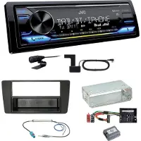 JVC KD-X472DBT DAB+ Bluetooth FLAC USB MP3 Einbauset für Skoda Octavia 2 Yeti 5L