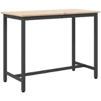vidaXL Tisch Natur 100 x 50 x 77 cm Ingenieure Holz und Stahl
