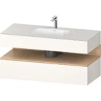 Duravit Einbauwaschtisch-Möbel-Set Qatego 120x55x60cm, E na/we matt, Konsolen-Waschtischunterbau