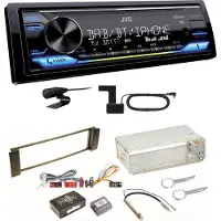 JVC KD-X472DBT Digitalradio Bluetooth FLAC USB Einbauset für Audi A3 8L A6 4B