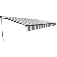 Garden Pleasure Gelenkarmmarkise, 400x250cm, grau-weiß