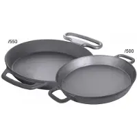 Contacto Eisenguss-Riesenpfanne mit zwei angegossenen Griffen, Höhe: 70 mm