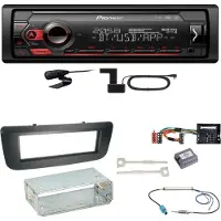 Pioneer MVH-S420DAB Bluetooth WAV Autoradio Einbauset für Skoda Fabia 2 Roomster