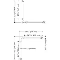 Hewi 801.35US200 95 Duschhandlauf o. Br.H. (USA),S. 801