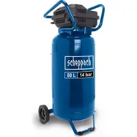 Scheppach Druckluft Kompressor stehend HC85V | 80 L Kessel | max. 14 bar Arbeitsdruck | Ansaugleistung 330 l/min | 2 x Manometer & 2 x Kupplung