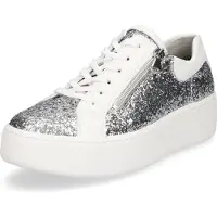 Waldlaufer Damen Sneaker Nicky silber weiß Glitzer 4,5