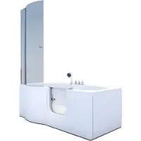 AcquaVapore Seniorendusche und Badewanne mit Tür S12D-TH-R-EC Dusche 85x170cm