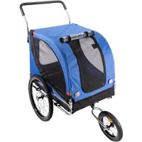 Sena Fahrradhundeanhänger Fahrradanhänger Boxer 3in1 Funktionen, Jogger Hundebuggy Buggy, Hundewagen bis 40kg Klappbar Hundeanhänger Fahrrad
