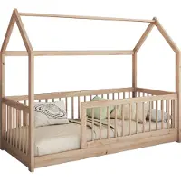Mirjan 24 Kinderbett Greta 80, Kinderzimmer Bett mit Lattenrost, Holzkonstruktion (Farbe: Nuche, Größe: 80x180 cm)