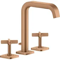 Hansgrohe 3-Loch-Waschtischarmatur 170 Axor Citterio E A 165mm, m ZugstAblGar, Ros, brush. bron