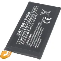 AccuCell Akku passend für Samsung Galaxy J3 2017, Li-Polymer, 3,85V, 2600mAh, 10,0Wh, built-in, ohne Werkzeug