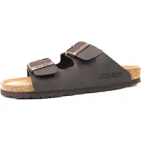 Rohde Grado Herrenschuhe Hausschuhe Pantolette Braun Freizeit