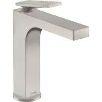 Hansgrohe Einhebel-Waschtischmischer AXOR CITTERIO 160 o AG HGri Rautenschliff Stain st optic Hebelgriff, Rautenschliff stainless steel optic