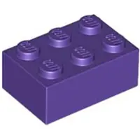 LEGO 2x3 Stein 3002 - 50 Stück Dunkles Lila