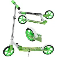 ArtSport Scooter Cityroller Dino - Big Wheel & klappbar - Kinder Roller Grün