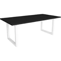 Skraut Home Esstische, 10 gäste, 194x90x75cm, Robust und stabil, Schwarz, Industrielles Stil
