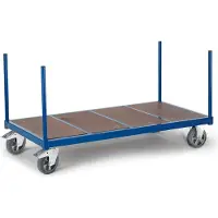 ROLLCART Schwerer Rungenwagen mit Holzboden 1300x800mm