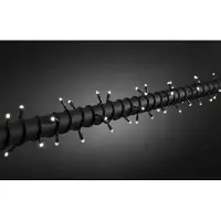 Konstsmide - Mini LED Lichterkette, mit Multifunktion, Steuergerät und Memoryfunktion, 80 warm weiße & 80 kalt weiße Dioden, 24V Außentrafo, schwarzes Kabel ; 6420-150