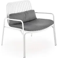 Konsimo Sessel "ZALIO", weiß/grau, Metall, modern, 71x75x66 cm