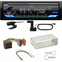 JVC KD-X482DBT Bluetooth DAB USB Einbauset für Seat Ibiza 6L Arosa Cordoba