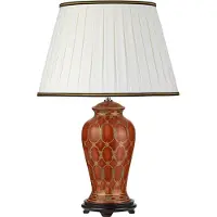 Elstead Lighting Zeitgenössische Schreibtischlampe Datai Porzellan Terracotta 1 Licht E27