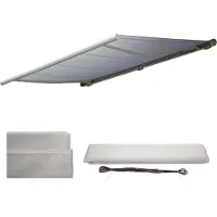 Mendler Ersatz-Bezug für Markise H124, Vollkassette Ersatzbezug Sonnenschutz 5x3m Acryl creme