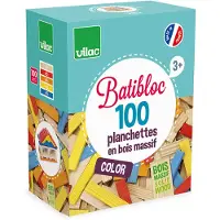 Vilac Bausteine Batibloc color 100 farbige Holzdielen