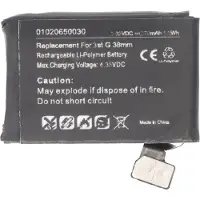 AccuCell Akku passend für Apple Watch 3 38mm, Li-Polymer, 3,82V, 270mAh, 1,0Wh, built-in, ohne Werkzeug