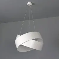 Licht-Erlebnisse Hängelampe Ø 50 cm E27 Weiß Metall Modern Pendelleuchte