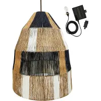 Lumisky ZAHARA Solar Pendelleuchte für Außenbereich, Naturseil, Ø 50 cm, H 58 cm