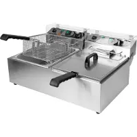 YATO Gastro Fritteuse 2x6L 2x3000W 425x580x305mm