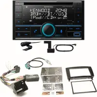 Kenwood DPX-7300DAB Bluetooth DAB Einbauset für Mercedes CLK W209 Facelift