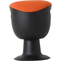 Stier Multibeweglicher Drehhocker mit Tellerfuß, höhenverstellbare Sitzhöhe 465-585mm, gepolstert und kippsicherer Stand, Orange