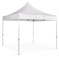 Oviala 4 x 4 m Klapppavillon aus Aluminium Weiß - PRO 40