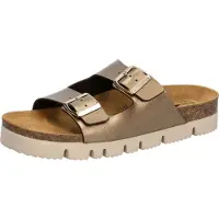 Lico Bioline Pantolette Chic Größe 40 mit Schnallen, bequemer Lederdecksohle und flexibler Sohle